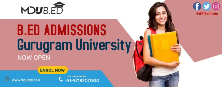 Gurugram University BEd Admission 2022