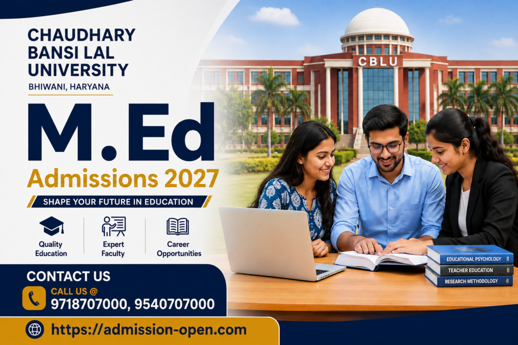 M.Ed Admission CBLU