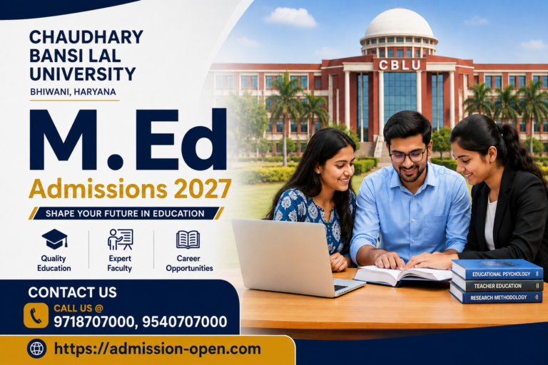 M.Ed Admission CBLU